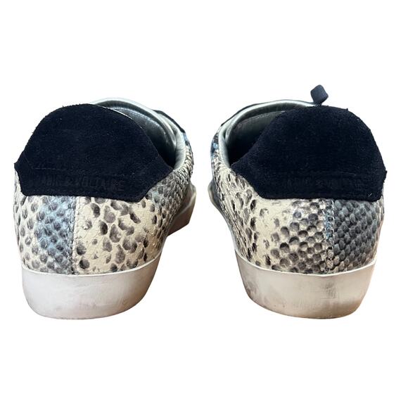 Zadig & Voltaire Wild Blue Python Snakeskin Lace Up Sneakers Leather Shoes 39 - Picture 7 of 15